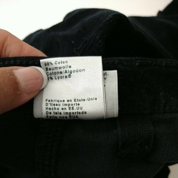 Adriano Goldschmied AG Stevie Slim Ankle Jodhpur Corduroy Pants Size 28 Black - Picture 10 of 11